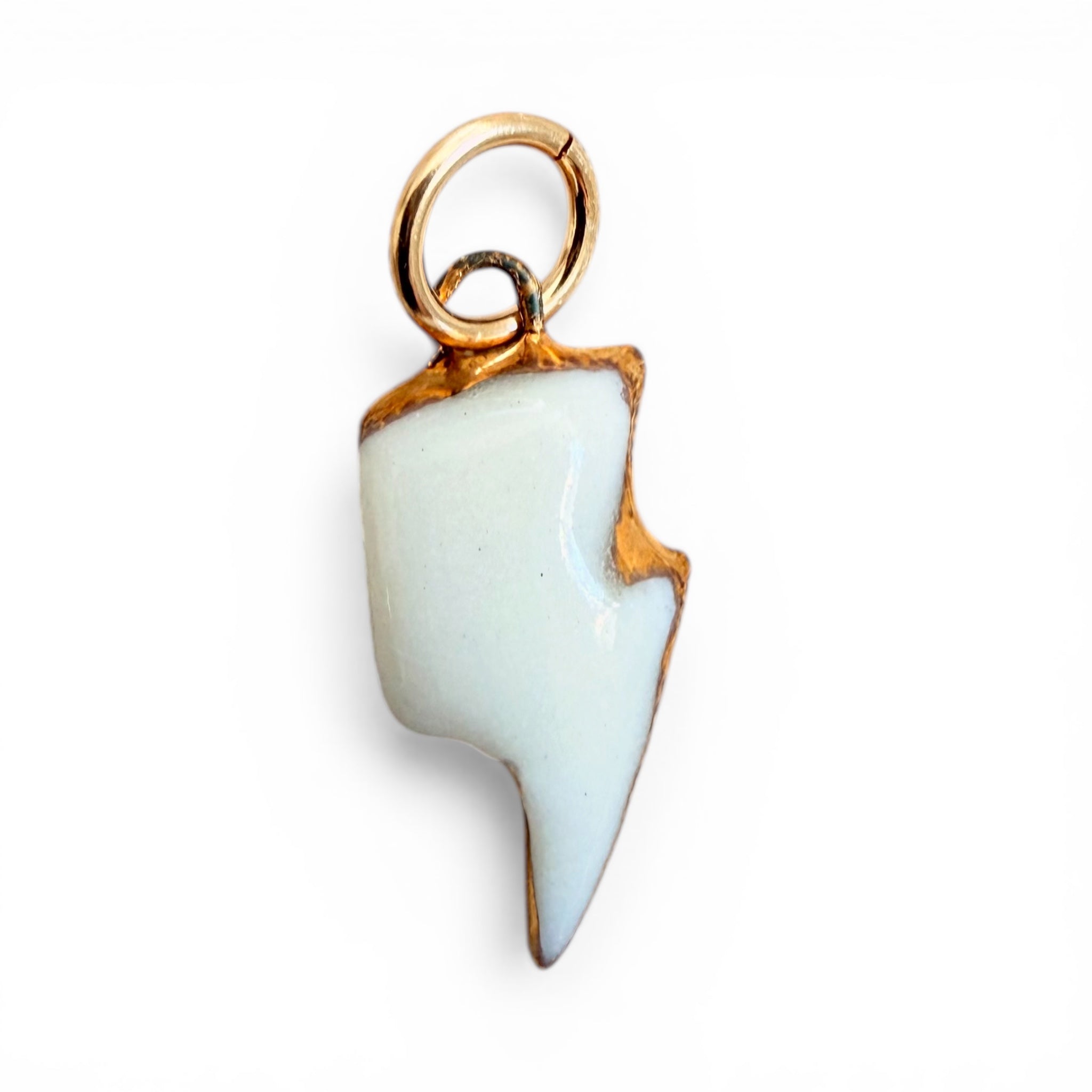 Lightning Bolt Charm White – Shá Parlé