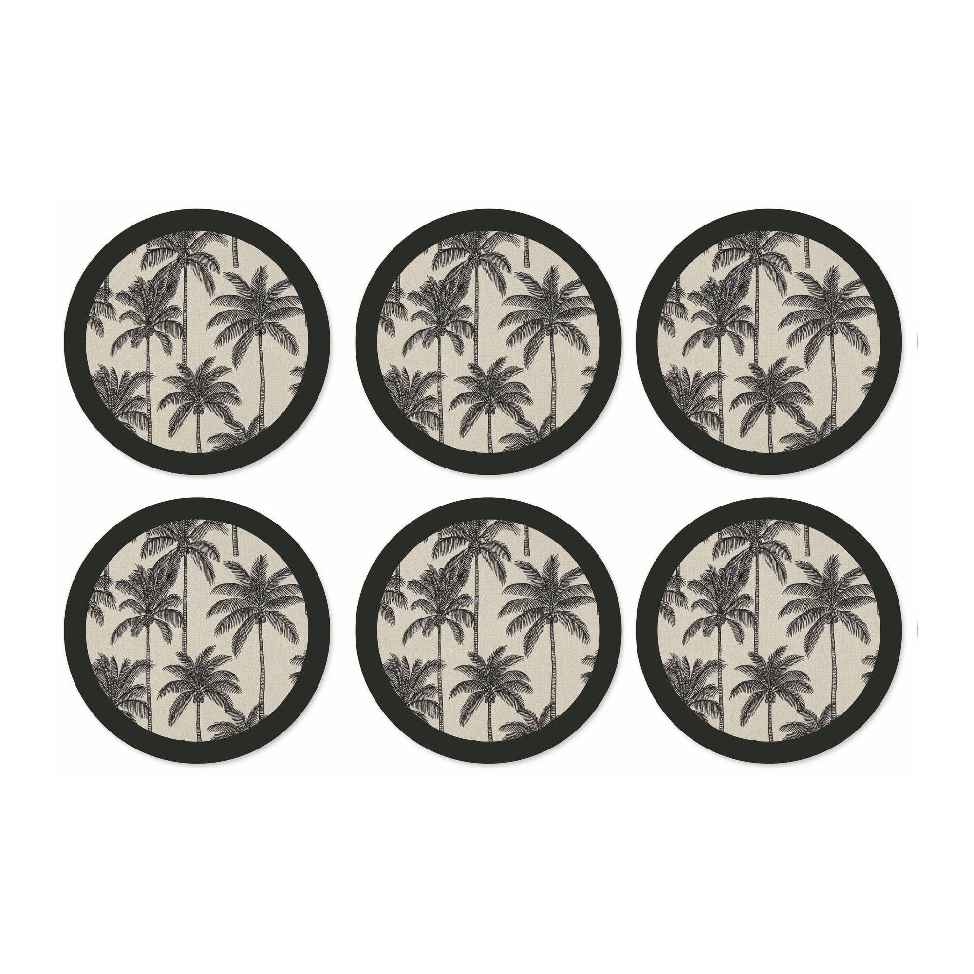 Palmera Coaster Set Black – Emily Evans