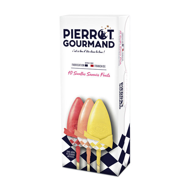 Pierrot Gourmand Lollipops Box 10CT - Fruit Flavored