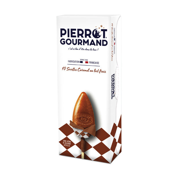 Pierrot Gourmand Lollipops Box 10CT - Milk Caramel flavor