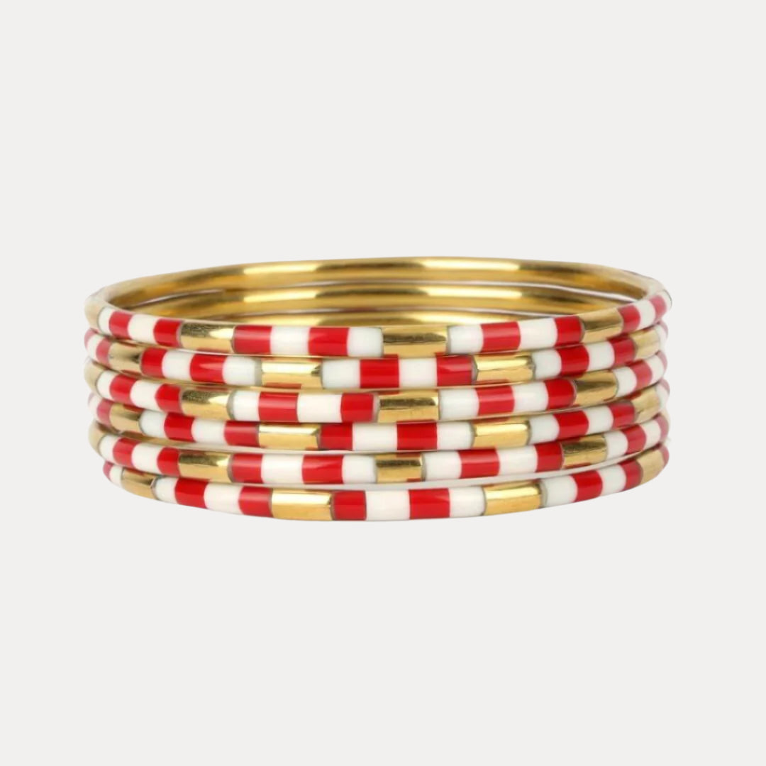 Veda Bangles Red & White – BuDhaGirl