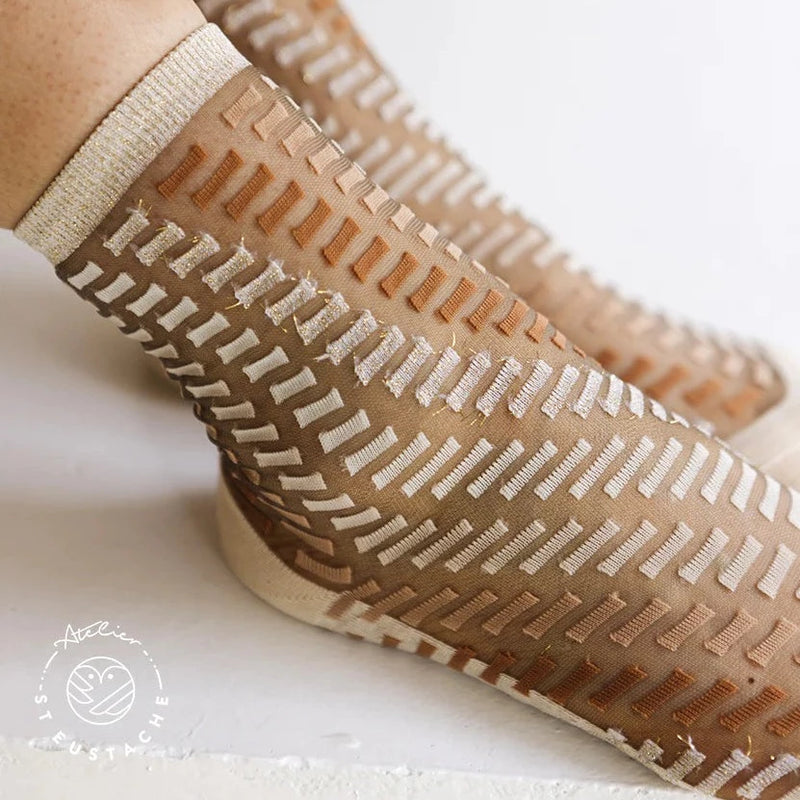 Azulejos Beige Socks