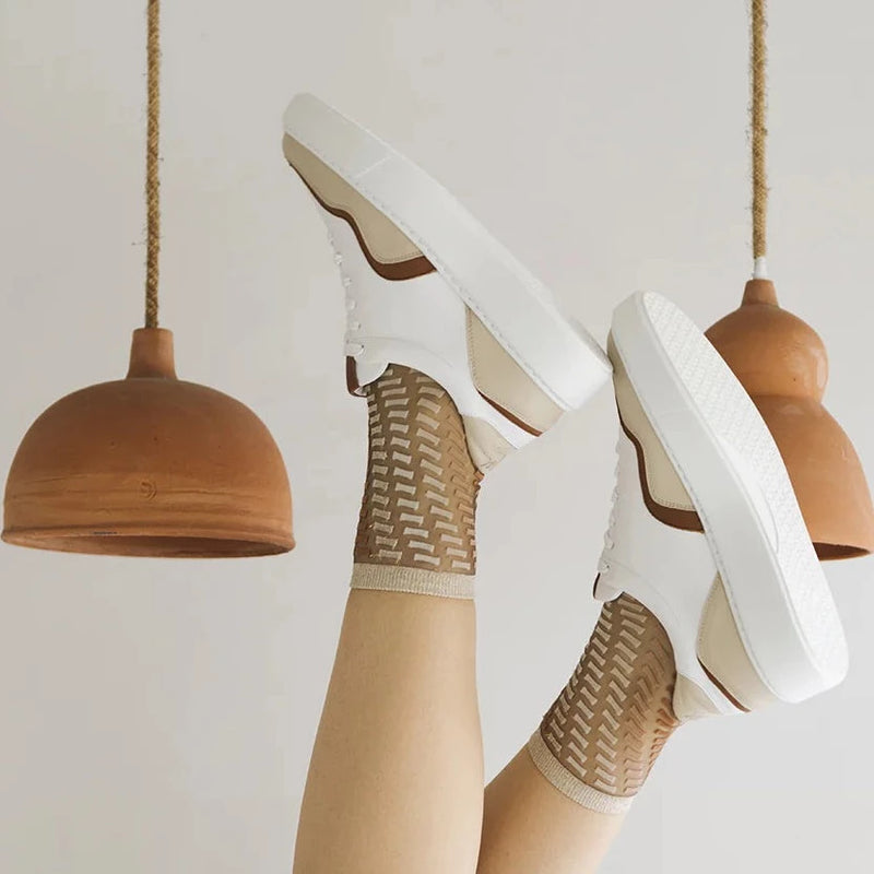 Azulejos Beige Socks