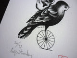 Monocycle Bird by Topsiturby