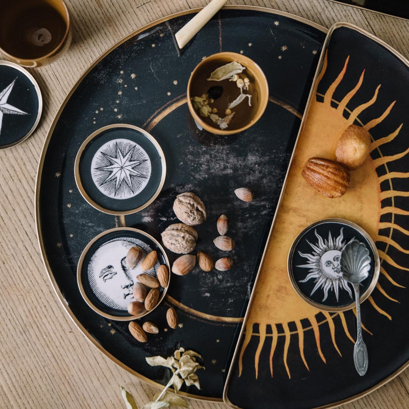 Round astrology tray